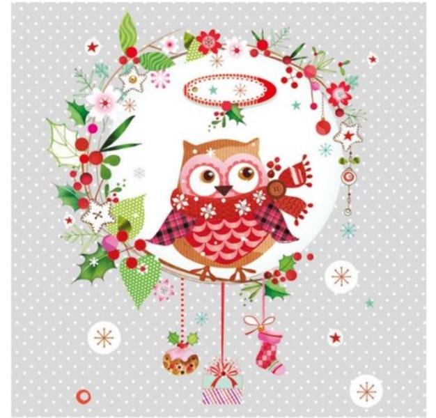 TOVAGLIOLO 25x25 cm. CRISTMAS WISDOM GUFETTO pz.20 1 TOVAGLIOLO 25x25 cm. CRISTMAS WISDOM GUFETTO pz.20