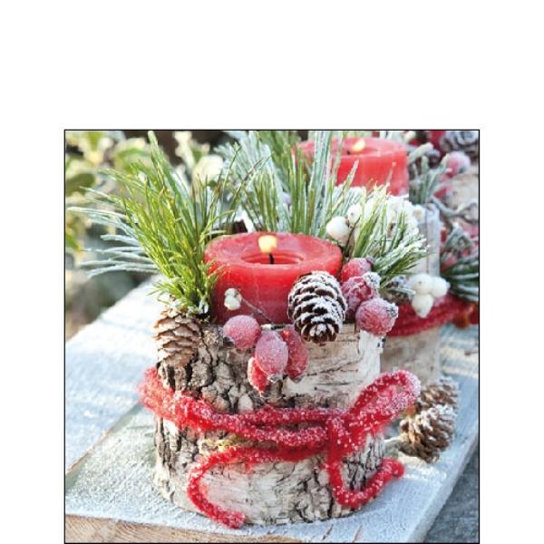 TOVAGLIOLO 25x25 cm. FROZEN CANDLE pz.20 1 TOVAGLIOLO 25x25 cm. FROZEN CANDLE pz.20