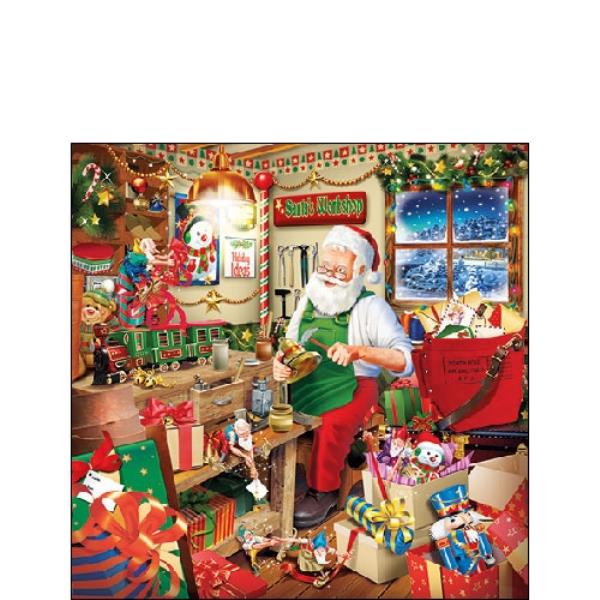 TOVAGLIOLO 25x25 cm. SANTA'S WORKSHOP pz.20 1 TOVAGLIOLO 25x25 cm. SANTA'S WORKSHOP pz.20