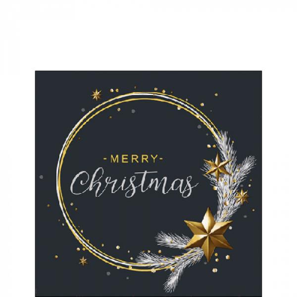 TOVAGLIOLO 25x25 cm. WISHING RING BLACK pz.20 1 TOVAGLIOLO 25x25 cm. WISHING RING BLACK pz.20