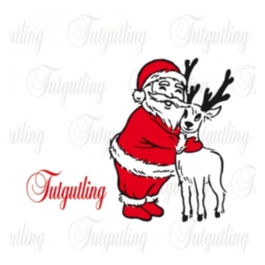 TOVAGLIOLO 33x33 cm. TUTGUTLING BABBO NATALE pz.20