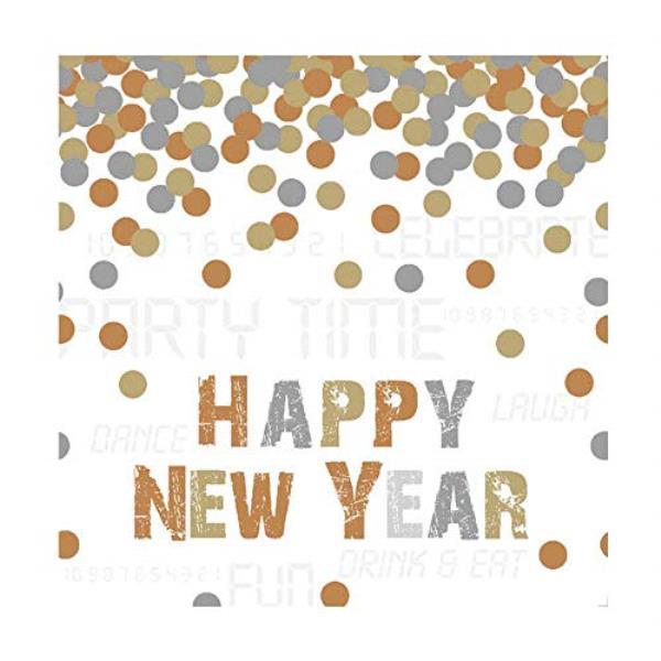 TOVAGLIOLO 33x33 cm. PARTY TIME GLAMOUR HAPPY NEW YEAR pz.20 1 TOVAGLIOLO 33x33 cm. PARTY TIME GLAMOUR HAPPY NEW YEAR pz.20