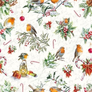 TOVAGLIOLO 33x33 cm. CRISTMAS ORNAMENTS pz.20