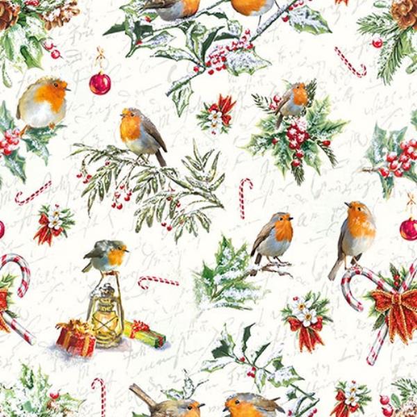 TOVAGLIOLO 33x33 cm. CRISTMAS ORNAMENTS pz.20