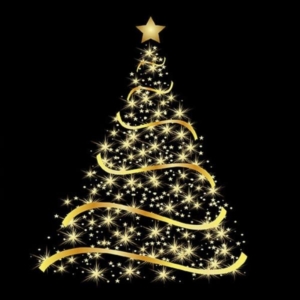TOVAGLIOLO 33x33 cm. SHINING TREE BLACK pz.20
