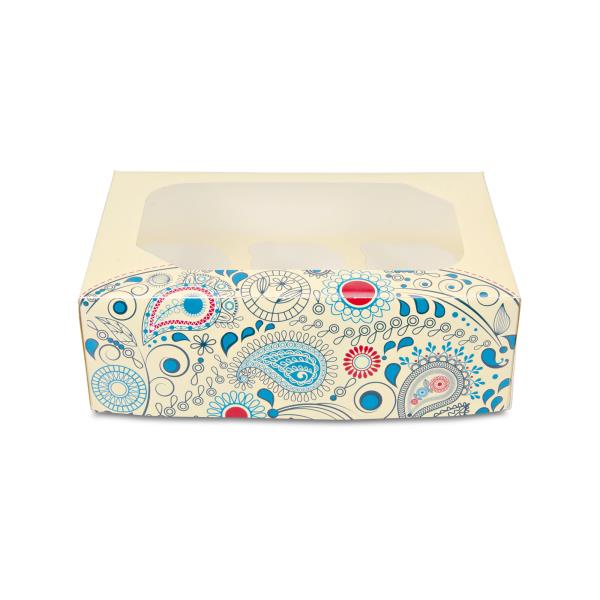 SCATOLA PORTA 6 MUFFIN & CUPCAKE PAISLEY PZ.2 1 SCATOLA PORTA 6 MUFFIN & CUPCAKE PAISLEY PZ.2