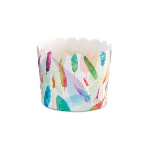 PIROTTINI MUFFIN MAX RAINBOW FEATHERS Ø6,1 cm. H.5,7 cm PZ.12 1 PIROTTINI MUFFIN MAX RAINBOW FEATHERS Ø6,1 cm. H.5,7 cm PZ.12