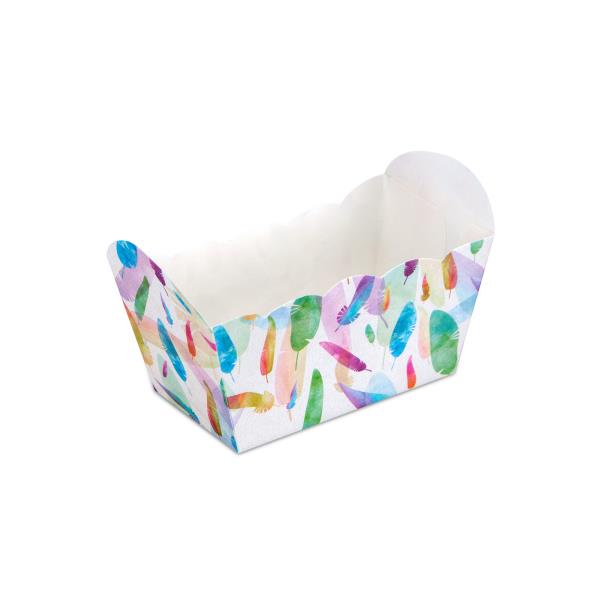 PIROTTINI PLUM CAKE RAINBOW FEATHERS 7x4x H4 cm PZ.10 1 PIROTTINI PLUM CAKE RAINBOW FEATHERS 7x4x H4 cm PZ.10