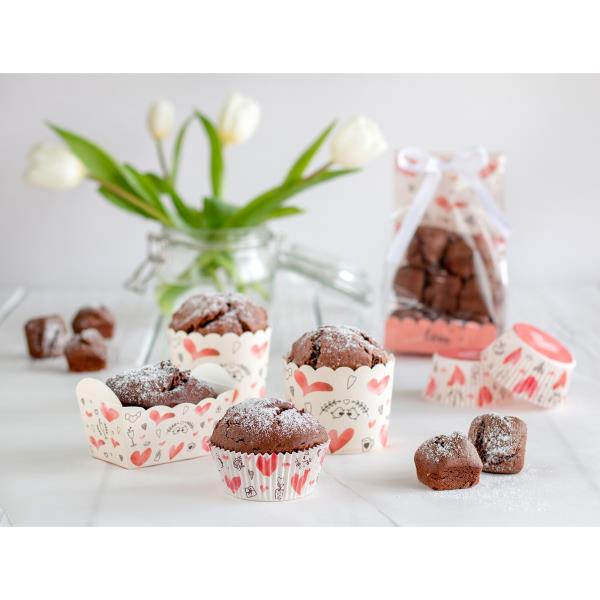 PIROTTINI MUFFIN MAX SWEET LOVE Ø6,1 cm. H.5,7 cm PZ.12 3 PIROTTINI MUFFIN MAX SWEET LOVE Ø6,1 cm. H.5,7 cm PZ.12