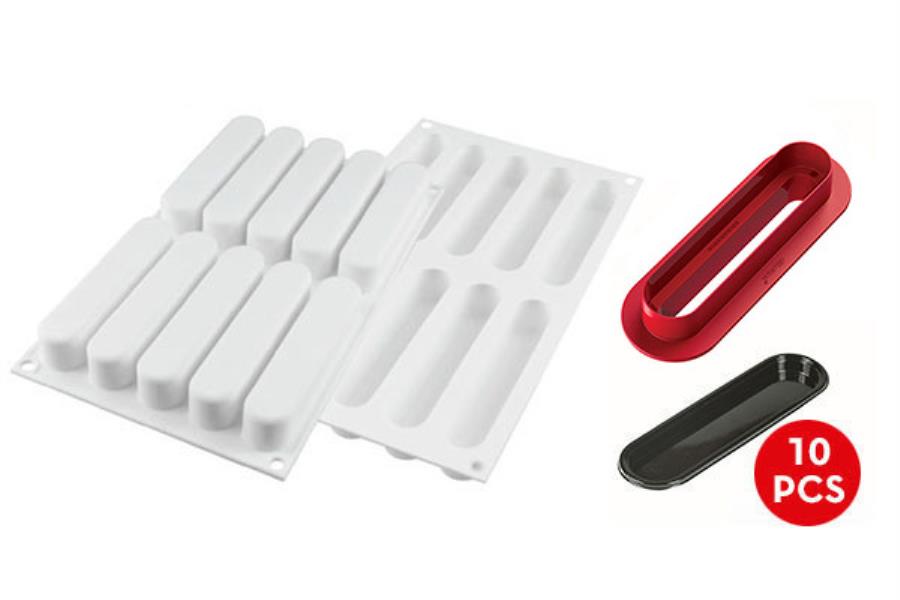 STAMPO SILICONE FASHION E'CLAIR 80 CON VASSOI SILIKOMART 1 STAMPO SILICONE FASHION E'CLAIR 80 CON VASSOI SILIKOMART