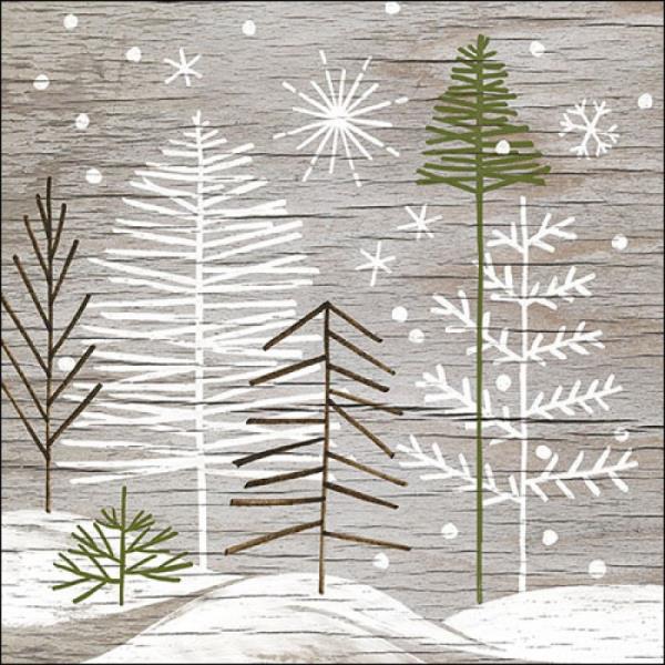 TOVAGLIOLO 25x25 cm. TREE ON WOOD pz.20 1 TOVAGLIOLO 25x25 cm. TREE ON WOOD pz.20