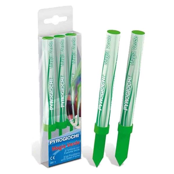 CANDELA MAGIC FLAMBE' MAGIA VERDE PZ.3 1 CANDELA MAGIC FLAMBE' MAGIA VERDE PZ.3