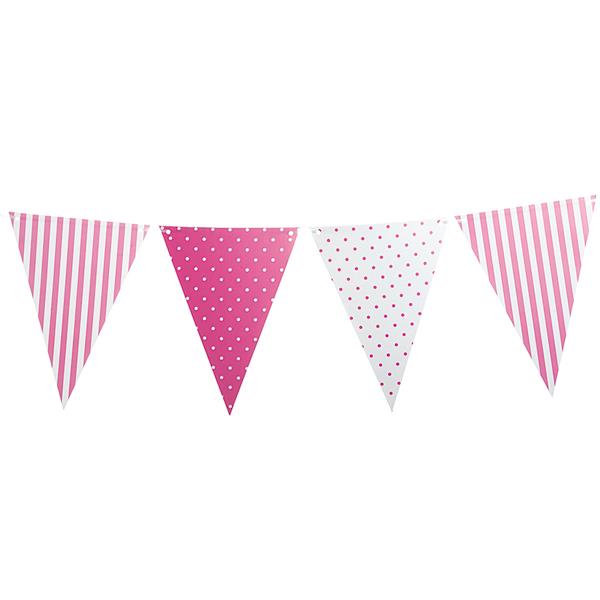 BANDIERINE POIS E RIGHE FUXIA 1 BANDIERINE POIS E RIGHE FUXIA