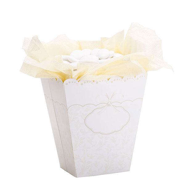 PARTY BOX DECORO AVORIO 6,5x8xh15 cm PZ.4 1 PARTY BOX DECORO AVORIO 6,5x8xh15 cm PZ.4