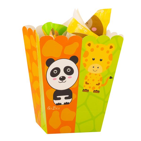 PARTY BOX JUNGLA SAFARI ZOO PARTY 6,5x8xh15 cm PZ.4 1 PARTY BOX JUNGLA SAFARI ZOO PARTY 6,5x8xh15 cm PZ.4