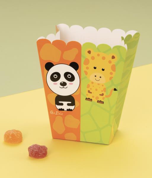 PARTY BOX JUNGLA SAFARI ZOO PARTY 6,5x8xh15 cm PZ.4 2 PARTY BOX JUNGLA SAFARI ZOO PARTY 6,5x8xh15 cm PZ.4