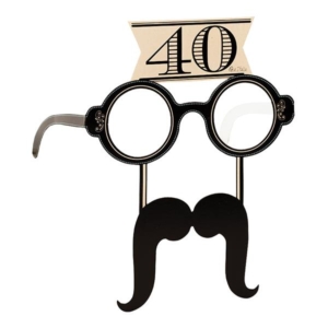 OCCHIALI CON BAFFI 40 ANNI PZ.4