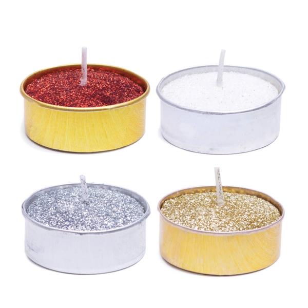 TEALIGHT GLITTER PZ.3 COLORI ASSORTITI