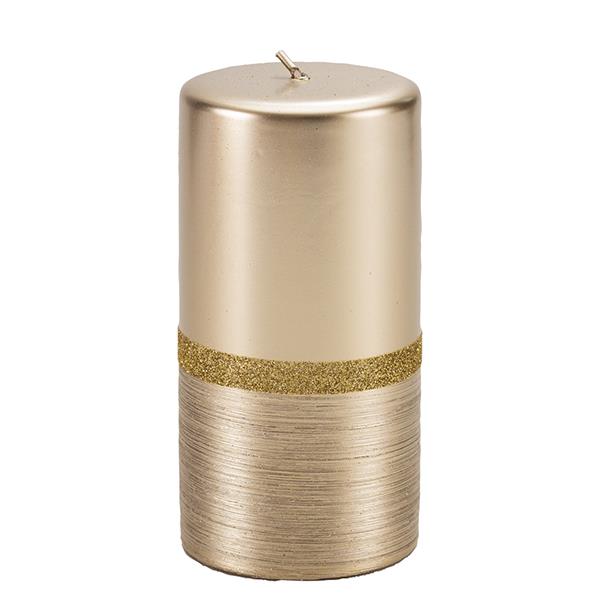 CANDELA CILINDRO ORO CM.7,3x7,3x14,3 PZ.1 1 CANDELA CILINDRO ORO CM.7,3x7,3x14,3 PZ.1