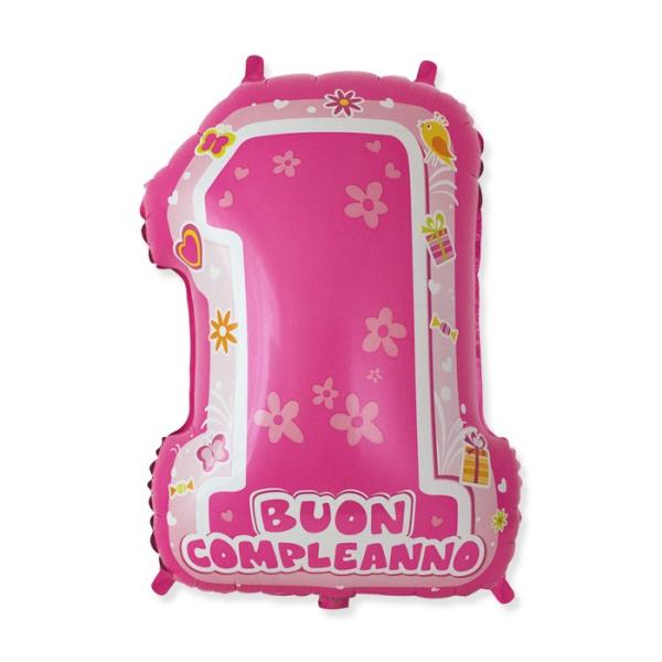 PALLONE MYLAR FORMA 45X62 (25") N°1 ROSA