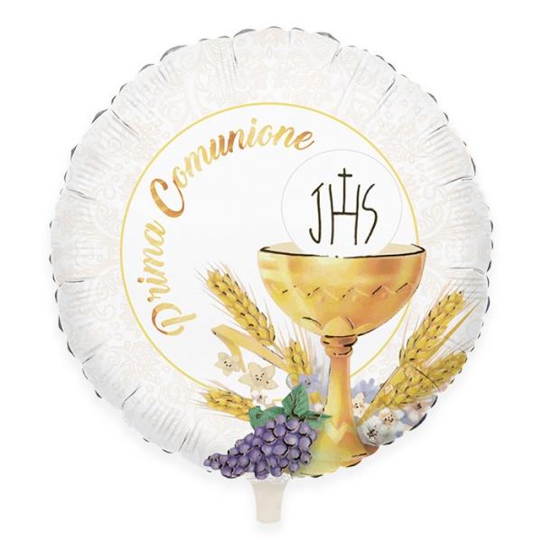 PALLONCINO MYLAR 18" PRIMA COMUNIONE pz.1 1 PALLONCINO MYLAR 18" PRIMA COMUNIONE pz.1