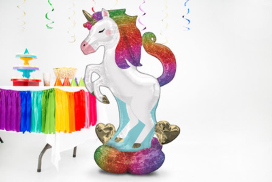 PALLONCINO MYLAR AIRLOONZ UNICORNO GONFIAGGIO AD ARIA 2 PALLONCINO MYLAR AIRLOONZ UNICORNO GONFIAGGIO AD ARIA