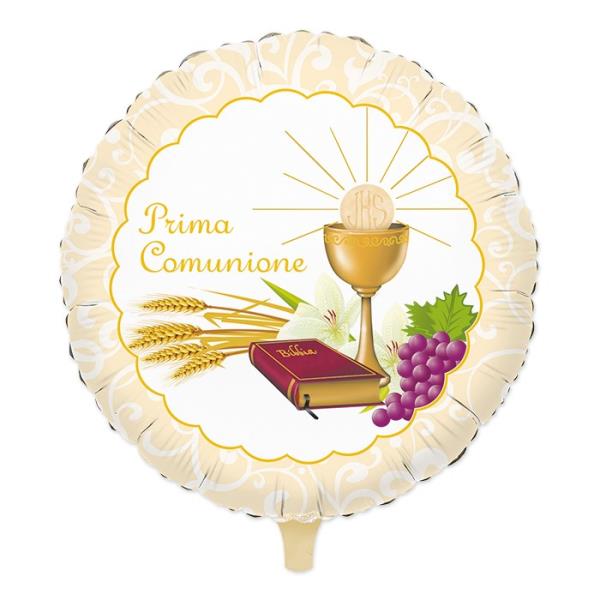 PALLONCINO MYLAR 18" PRIMA COMUNIONE 1 PALLONCINO MYLAR 18" PRIMA COMUNIONE