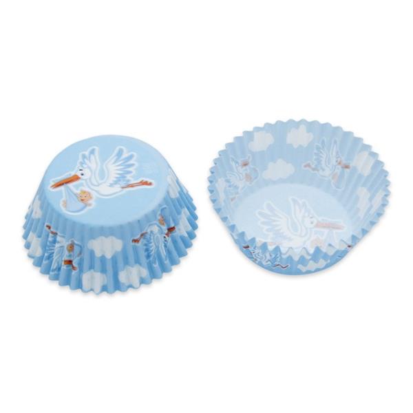 PIROTTINI MUFFIN CICOGNA CELESTE PZ.48 1 PIROTTINI MUFFIN CICOGNA CELESTE PZ.48