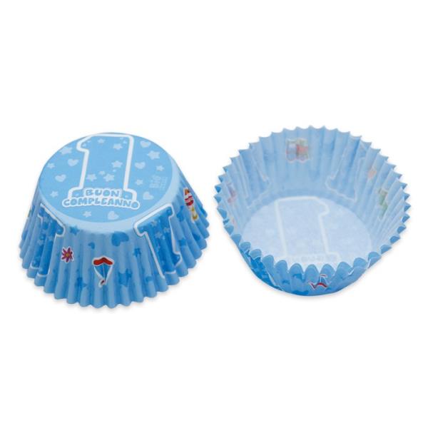 PIROTTINI MUFFIN ONE LIGHT BLU PZ.48 1 PIROTTINI MUFFIN ONE LIGHT BLU PZ.48