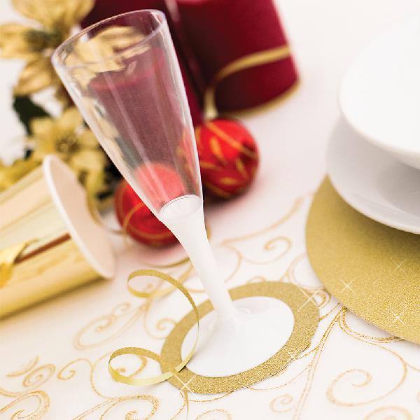 SOTTOBICCHIERI GLITTER PZ.6 ORO 1 SOTTOBICCHIERI GLITTER PZ.6 ORO