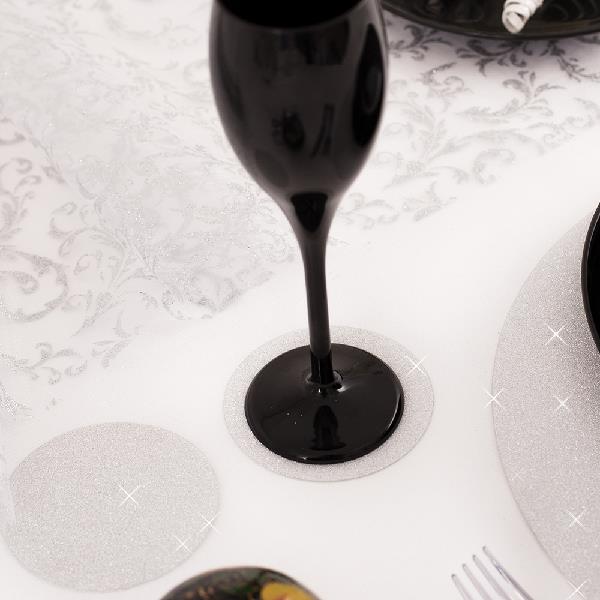 SOTTOBICCHIERI GLITTER PZ.6 ARGENTO 1 SOTTOBICCHIERI GLITTER PZ.6 ARGENTO