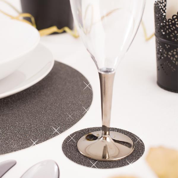 SOTTOBICCHIERI GLITTER PZ.6 ARDESIA 1 SOTTOBICCHIERI GLITTER PZ.6 ARDESIA