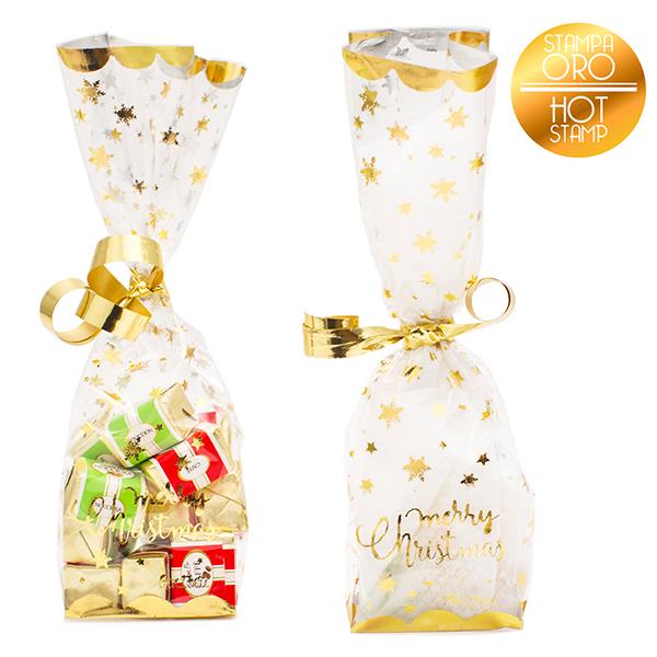 SACCHETTI PER DOLCI DECORO ORO PZ.8 CM.9X6X26