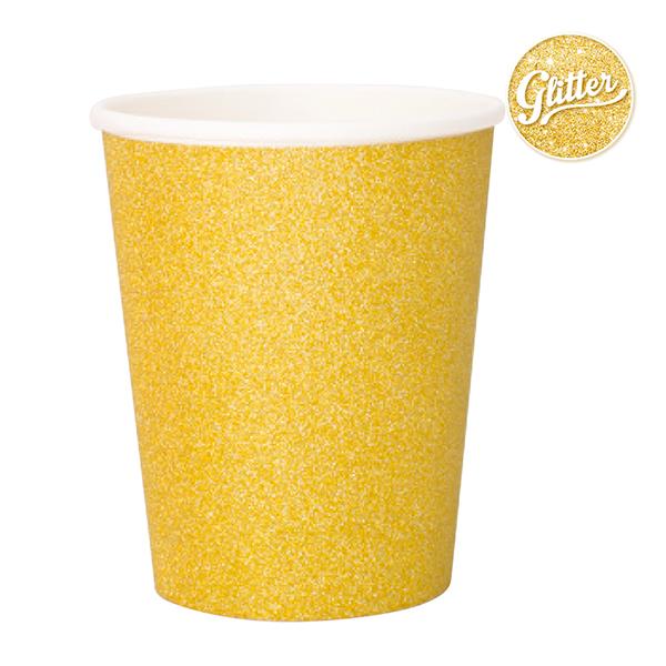 BICCHIERI GLITTER ORO pz.8 1 BICCHIERI GLITTER ORO pz.8