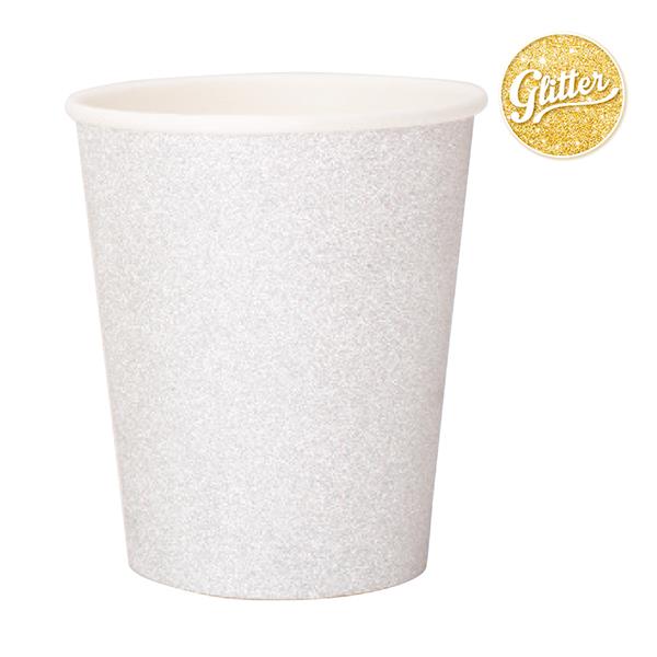 BICCHIERI GLITTER ARGENTO pz.8 1 BICCHIERI GLITTER ARGENTO pz.8