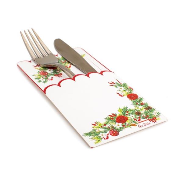 PORTA POSATE CHRISTMAS ELEGANCE cm. 13X20 PZ.4 1 PORTA POSATE CHRISTMAS ELEGANCE cm. 13X20 PZ.4