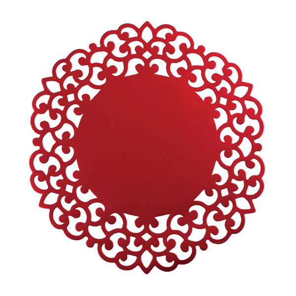 SOTTOPIATTI ROSSO LASER CUT PZ.4