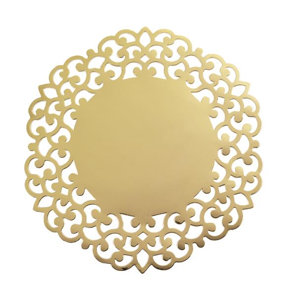 SOTTOPIATTI ORO SATINATO LASER CUT PZ.4 1 SOTTOPIATTI ORO SATINATO LASER CUT PZ.4