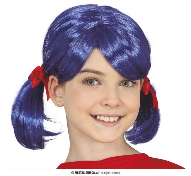 PARRUCCA PER BAMBINI CODINI BLU pz.1 1 PARRUCCA PER BAMBINI CODINI BLU pz.1