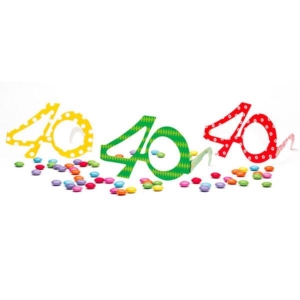 OCCHIALI CARTA 40 ANNI PZ.6