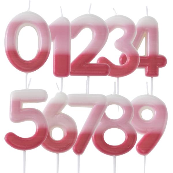 CANDELINE PICK SFUMATE ROSA DAL N.0 AL N.9 pz.1 1 CANDELINE PICK SFUMATE ROSA DAL N.0 AL N.9 pz.1