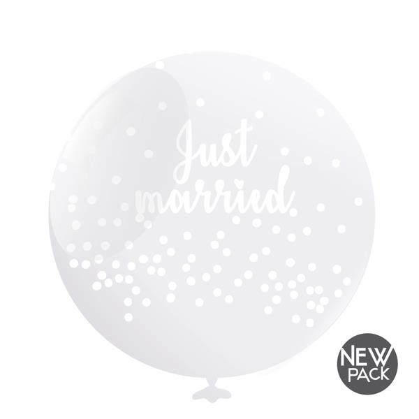 PALLONCINO JUST MARRIED CM.50 TRASPARENTI PZ.6 1 PALLONCINO JUST MARRIED CM.50 TRASPARENTI PZ.6