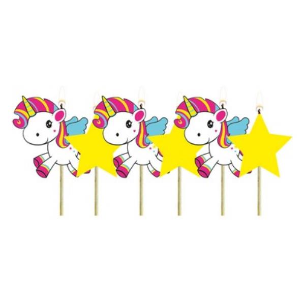 CANDELE PICK UNICORNO PZ.6 1 CANDELE PICK UNICORNO PZ.6