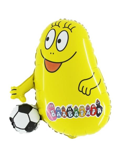 PALLONCINO MYLAR SUPER SHAPE BARBAPAPA' GIALLO CON PALLA 1 PALLONCINO MYLAR SUPER SHAPE BARBAPAPA' GIALLO CON PALLA