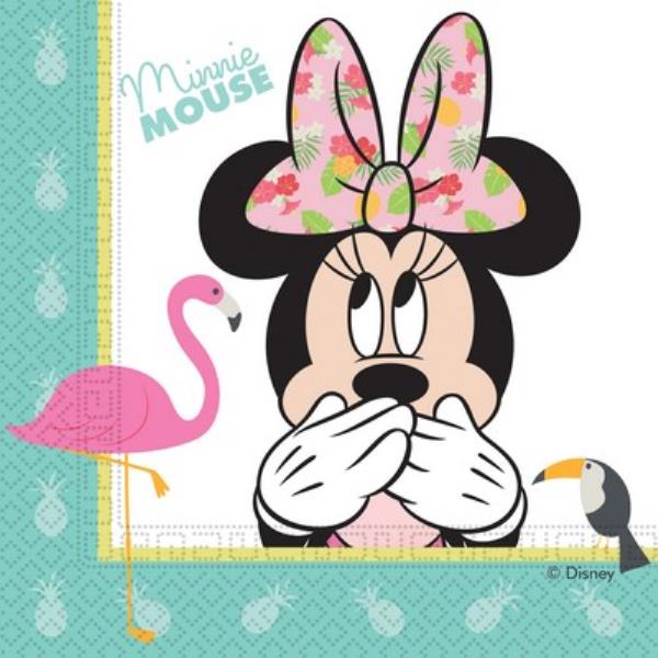 TOVAGLIOLO 33X33 cm. MINNIE TROPICAL pz.20