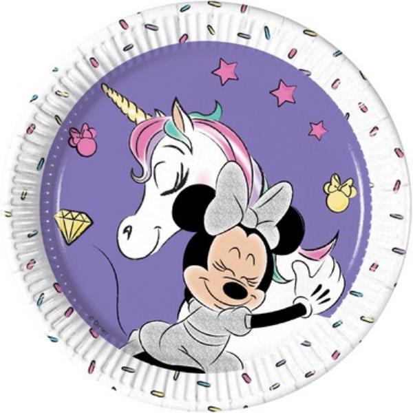 PIATTO Ø19,5 cm. MINNIE UNICORNO PZ.8 1 PIATTO Ø19,5 cm. MINNIE UNICORNO PZ.8