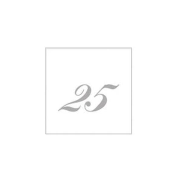 TOVAGLIOLO 25x25 cm. 25 ANNI ANNIVERSARIO pz.20