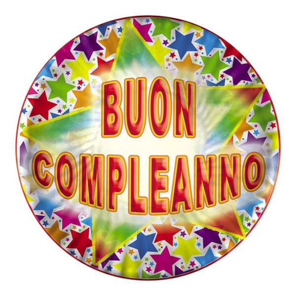 PIATTO CM.24 STARDUST BUON COMPLEANNO 1 PIATTO CM.24 STARDUST BUON COMPLEANNO