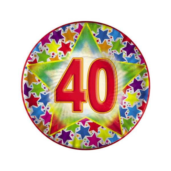 PIATTO BUON COMPLEANNO STARDUST 40 ANNI 1 PIATTO BUON COMPLEANNO STARDUST 40 ANNI