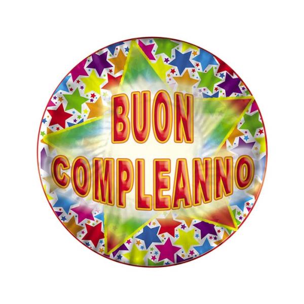 PIATTO CM.18 STARDUST BUON COMPLEANNO 1 PIATTO CM.18 STARDUST BUON COMPLEANNO